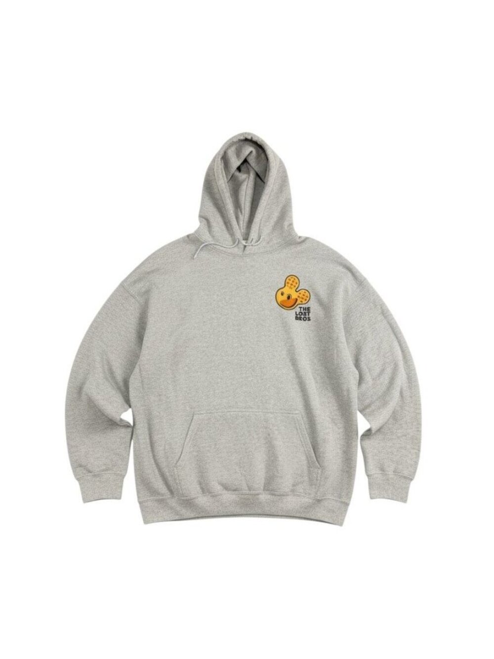 The Lost Bros Gray Hoodie Waffle Mickey Graphic Pullover 2XL